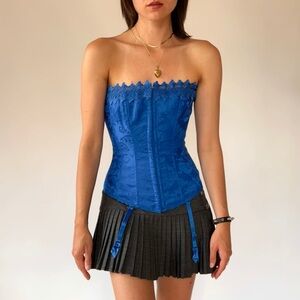 Vintage Frederick's of Hollywood Royal Blue Corset